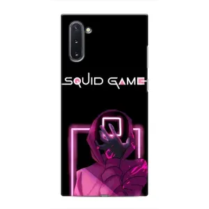 Чехол Гра в кальмара для Samsung Galaxy Note 10 (Неоновый охранник игры)
