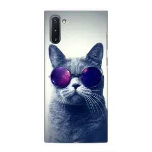 Чехол с принтом для Samsung Galaxy Note 10 (AlphaPrint) Модные коты (Стильный кот)
