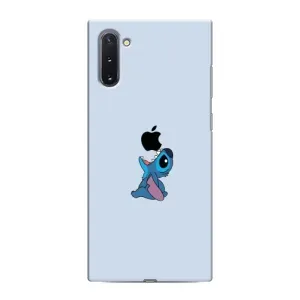 Чехол с принтом Стич на Samsung Galaxy Note 10 (Stitch apple)
