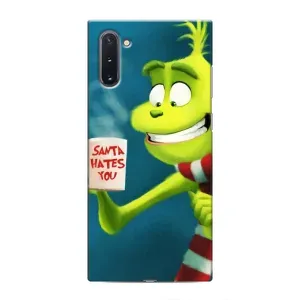 Рождественские Чехлы для Samsung Galaxy Note 10 (VPrint) (Зеленый Гринч)