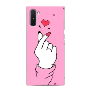 Чехол с принтом для Samsung Galaxy Note 10 (AlphaPrint - Знак сердечка)