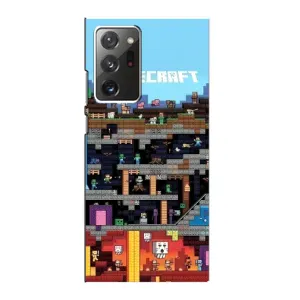 Чехол Майнкрафт на Samsung Galaxy Note 20 Ultra (AlphaPrint) Minecraft (фон Minecraft)