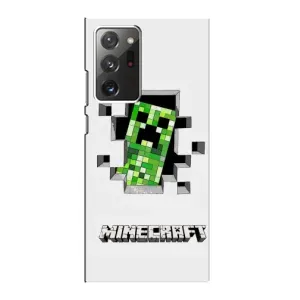 Чехол Майнкрафт на Samsung Galaxy Note 20 Ultra (AlphaPrint) Minecraft (крипер Майнкрафт)