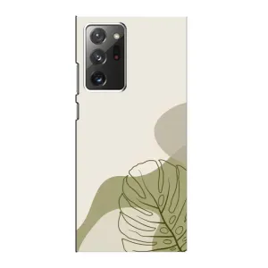 Силиконовый чехол с принтом в цветах на Samsung Galaxy Note 20 Ultra (Зеленая монстера дизайн)