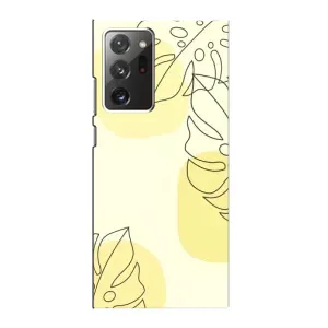 Силиконовый чехол с принтом в цветах на Samsung Galaxy Note 20 Ultra (Желтая монстера арт)