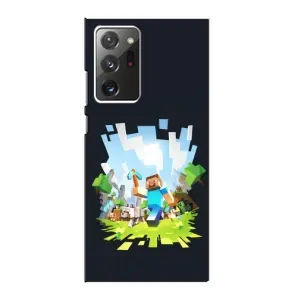Чехол Майнкрафт на Samsung Galaxy Note 20 Ultra (AlphaPrint) Minecraft (персонажи Minecraft)