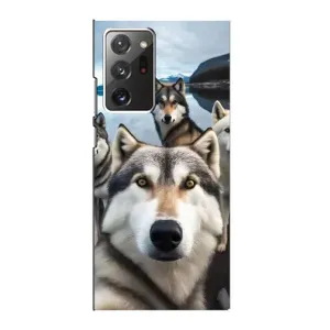Чохол з Хаскі Samsung Galaxy Note 20 Ultra - (AlphaPrint) (Селфі Хаскі)