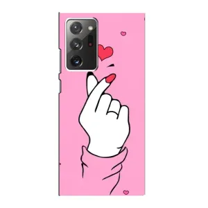 Чохол з принтом для Samsung Galaxy Note 20 Ultra (AlphaPrint - Знак сердечка) (Знак Love)