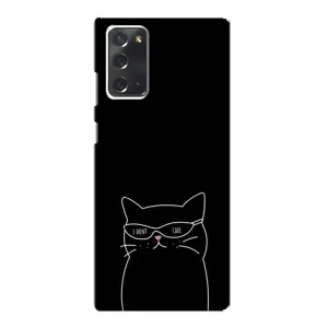 Чехол с принтом «Равнодушный кот» для Samsung Galaxy Note 20