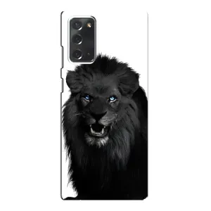 Чехлы с картинками животных Samsung Galaxy Note 20 (Черный ЛЕВ)