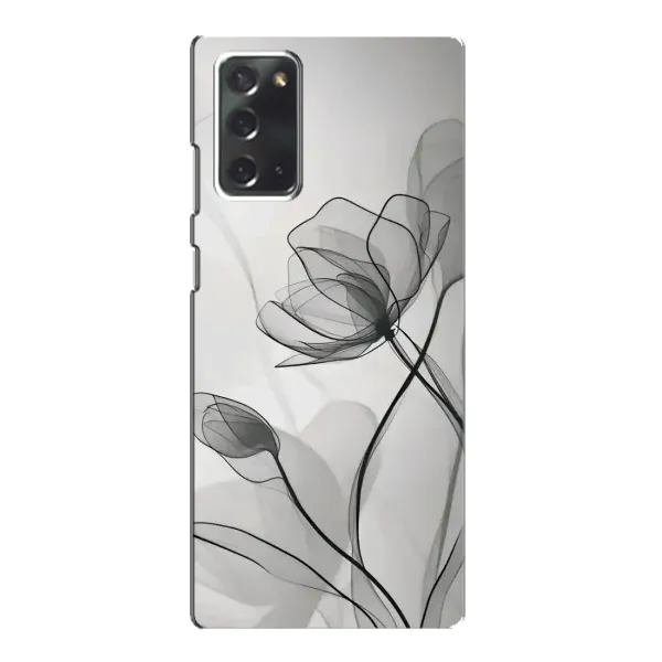Чехол с принтом «Черные цветы» для Samsung Galaxy Note 20