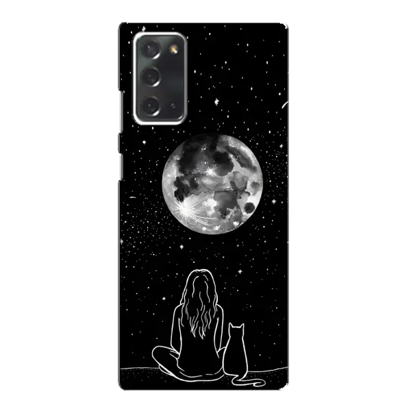 Чехол с принтом «Девушка с котом» для Samsung Galaxy Note 20
