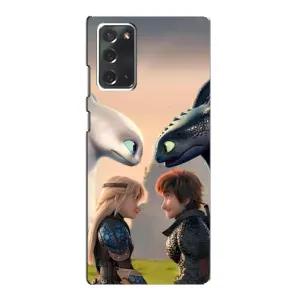 Чехол как приручить дракона на Samsung Galaxy Note 20 (Иккинг и Астрид)