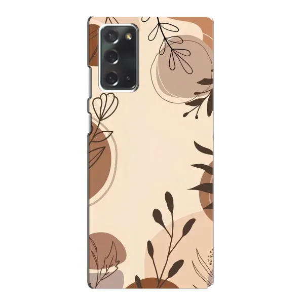 Чехол с принтом «Коричневые цветы» для Samsung Galaxy Note 20