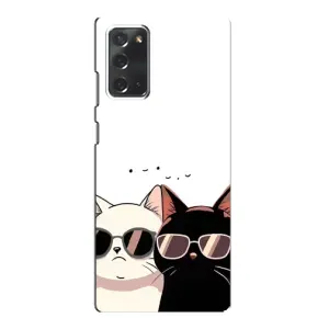 Чехол с принтом «Коты в очках» для Samsung Galaxy Note 20