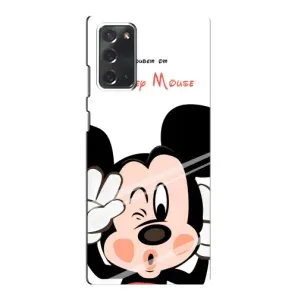 Эксклюзивный чехол для Samsung Galaxy Note 20 (AlphaPrint - Мультяшные) (Маус Микки)