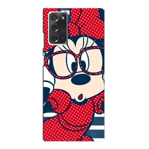 Эксклюзивный чехол для Samsung Galaxy Note 20 (AlphaPrint - Мультяшные) (Маус в очках)