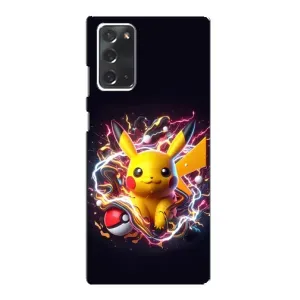 Чохол з Пікачу на Samsung Galaxy Note 20 (Пікачу з м'ячем)
