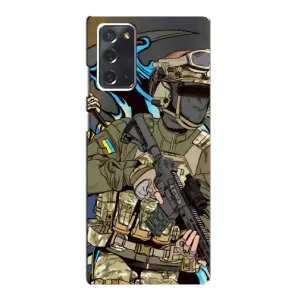 Чехлы с картинкой ЗСУ для Samsung Galaxy Note 20 (AlphaPrint) (Воїн ЗСУ)