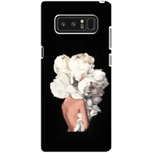 Чехлы (ART) Цветы на samsung Galaxy Note 8 (VPrint) (Белые цветы)