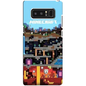 Чехол Майнкрафт на samsung Galaxy Note 8 (AlphaPrint) Minecraft (фон Minecraft)