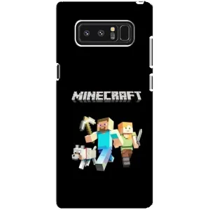 Чехол Майнкрафт на samsung Galaxy Note 8 (AlphaPrint) Minecraft (герои Minecraft)