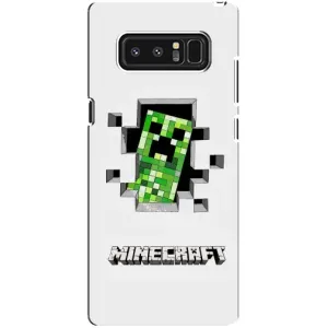 Чехол Майнкрафт на samsung Galaxy Note 8 (AlphaPrint) Minecraft (крипер Майнкрафт)