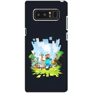 Чехол Майнкрафт на samsung Galaxy Note 8 (AlphaPrint) Minecraft (персонажи Minecraft)