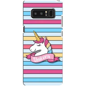 Чехол для Самсунг Галакси Ноут 8 - (Единорожки - Новинки) (AlphaPrint) (Unicorn)