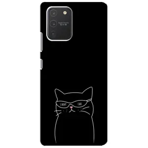 Чехол с рисунком кот на Samsung Galaxy S10 Lite (Равнодушный кот)