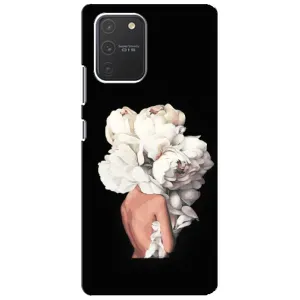 Чехлы (ART) Цветы на Samsung Galaxy S10 Lite (VPrint) (Белые цветы)