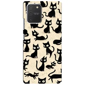 Чехол с рисунком кот на Samsung Galaxy S10 Lite (Черные коты)