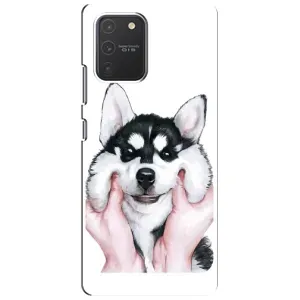 Чехлы с собаками для Samsung Galaxy S10 Lite (VPrint) (Довольный Хаски)