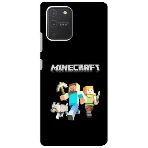 Чехол Майнкрафт на Samsung Galaxy S10 Lite (AlphaPrint) Minecraft (герои Minecraft)