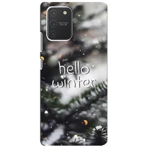 Новогодние, Праздничные Чехлы для Samsung Galaxy S10 Lite - 2024 год (Hello winter)