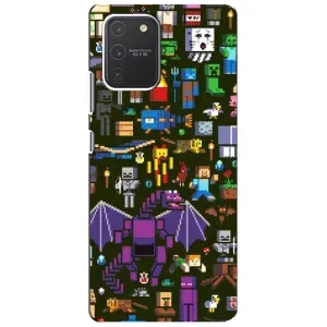 Чехол Майнкрафт на Samsung Galaxy S10 Lite (AlphaPrint) Minecraft (Коллаж Майнкрафт)