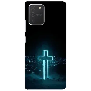 Чехол для Samsung Galaxy S10 Lite (AlphaPrint) - (Христианские) (Крест и город)