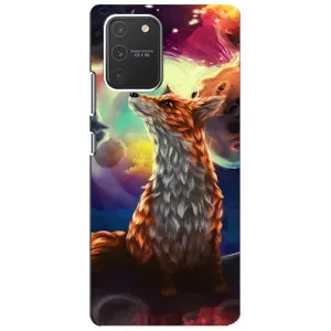 Чехлы с картинкой Лисички для Samsung Galaxy S10 Lite (VPrint) (Лисица в космосе)