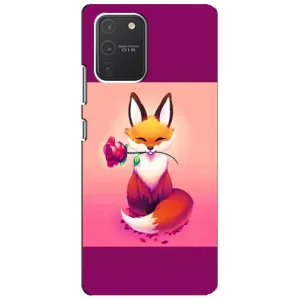 Чехлы с картинкой Лисички для Samsung Galaxy S10 Lite (VPrint) (Лисичка с розочкой)