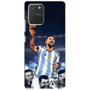Чехлы для Samsung Galaxy S10 Lite (Leo чемпион) (AlphaPrint) (Месси с кубком)