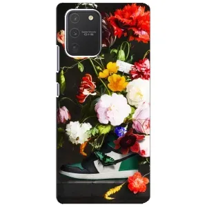 Брендновые Чехлы для Samsung Galaxy S10 Lite - (PREMIUMPrint) (Nike цветы)
