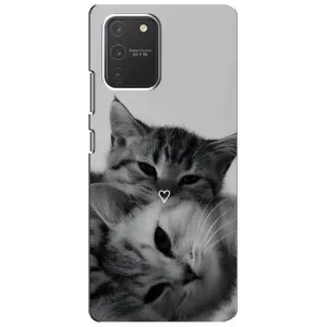 Чехол с рисунком кот на Samsung Galaxy S10 Lite (Пара котов)
