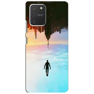 Чехол с человеком пауком для Samsung Galaxy S10 Lite - (AlphaPrint) (Паук человек)