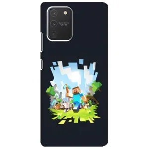 Чехол Майнкрафт на Samsung Galaxy S10 Lite (AlphaPrint) Minecraft (персонажи Minecraft)