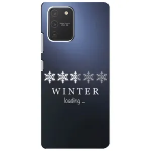 Зимние Чехлы для Самсунг С10 Лайт - прозрачный фон (Winter loading)