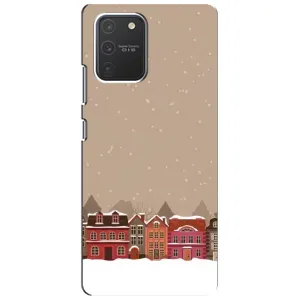 Новогодние, Праздничные Чехлы для Samsung Galaxy S10 Lite - 2024 год (Зимний город)