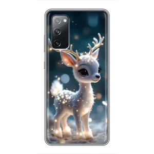 Яркий чехол для Samsung Galaxy S20 FE с Зимними Оленятами (Блестящий олененок)