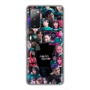 Чехол Гра в кальмара для Samsung Galaxy S20 FE (Коллаж Игра кальмара)