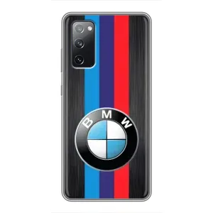 Чехол для Самсунг С20 ФЕ - с принтом БМВ (AlphaPrint) (Лого BMW)