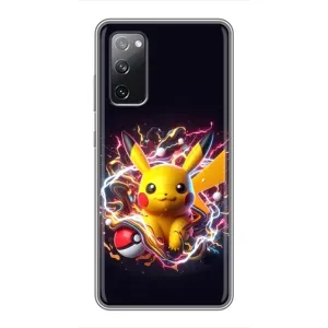 Чехол с Пикачу на Samsung Galaxy S20 FE (Пикачу с мячом)